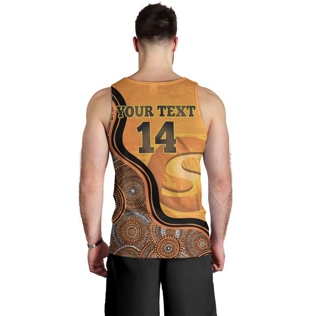 Custom Perth Scorchers Men Tank Top Indigenous Art - Grunge Style - Vibe Hoodie Shop
