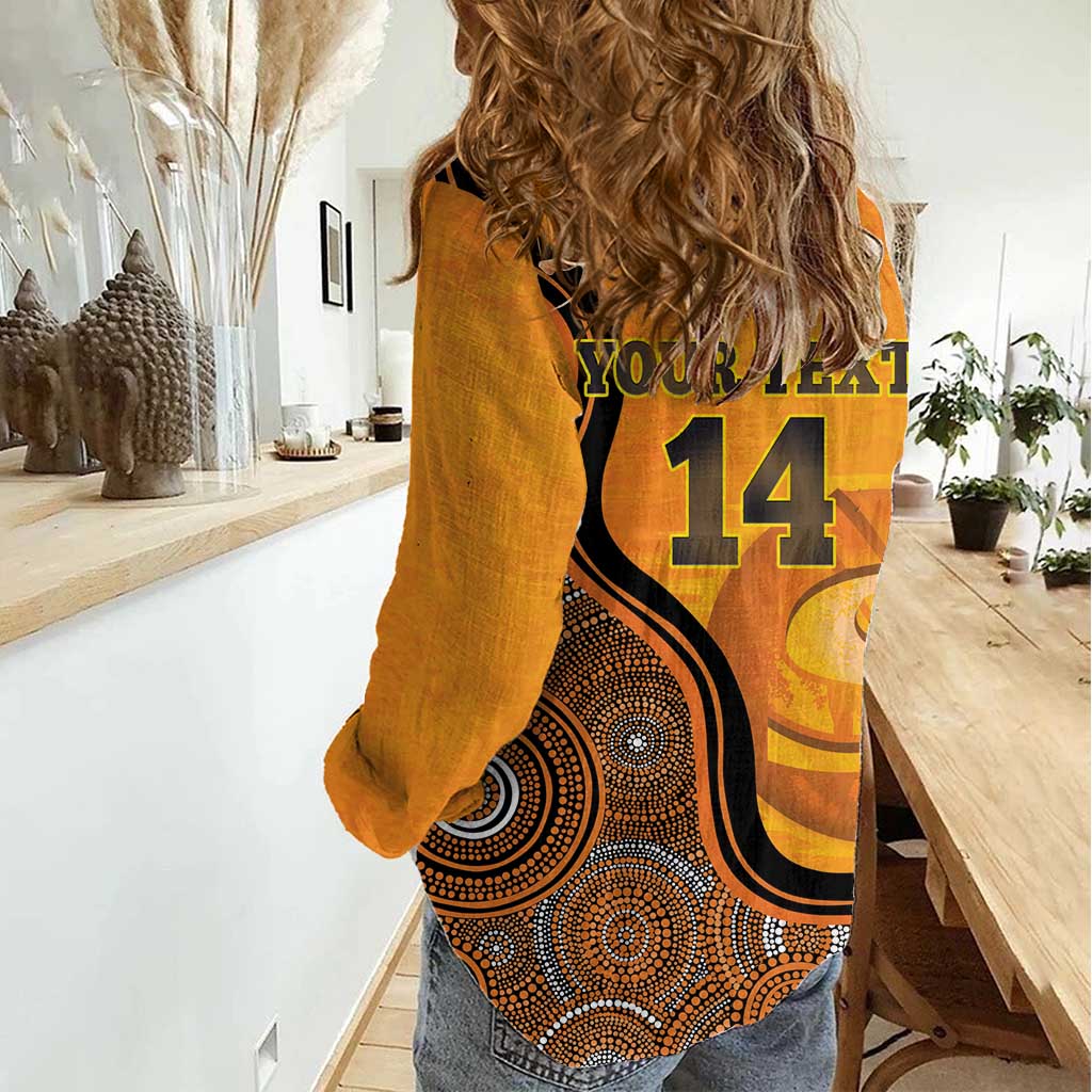 Custom Perth Scorchers Women Casual Shirt Indigenous Art - Grunge Style - Vibe Hoodie Shop