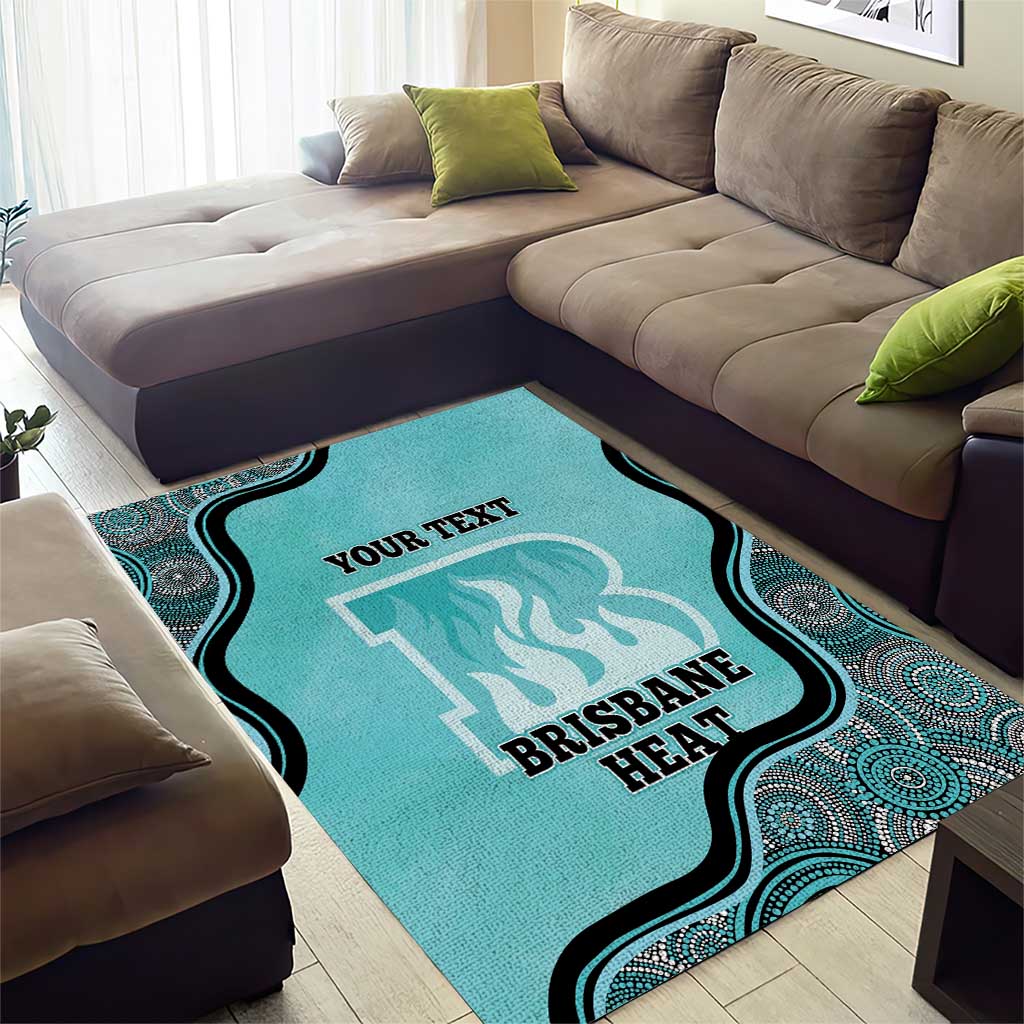 Custom Brisbane Heat Area Rug Indigenous Art - Grunge Style - Vibe Hoodie Shop