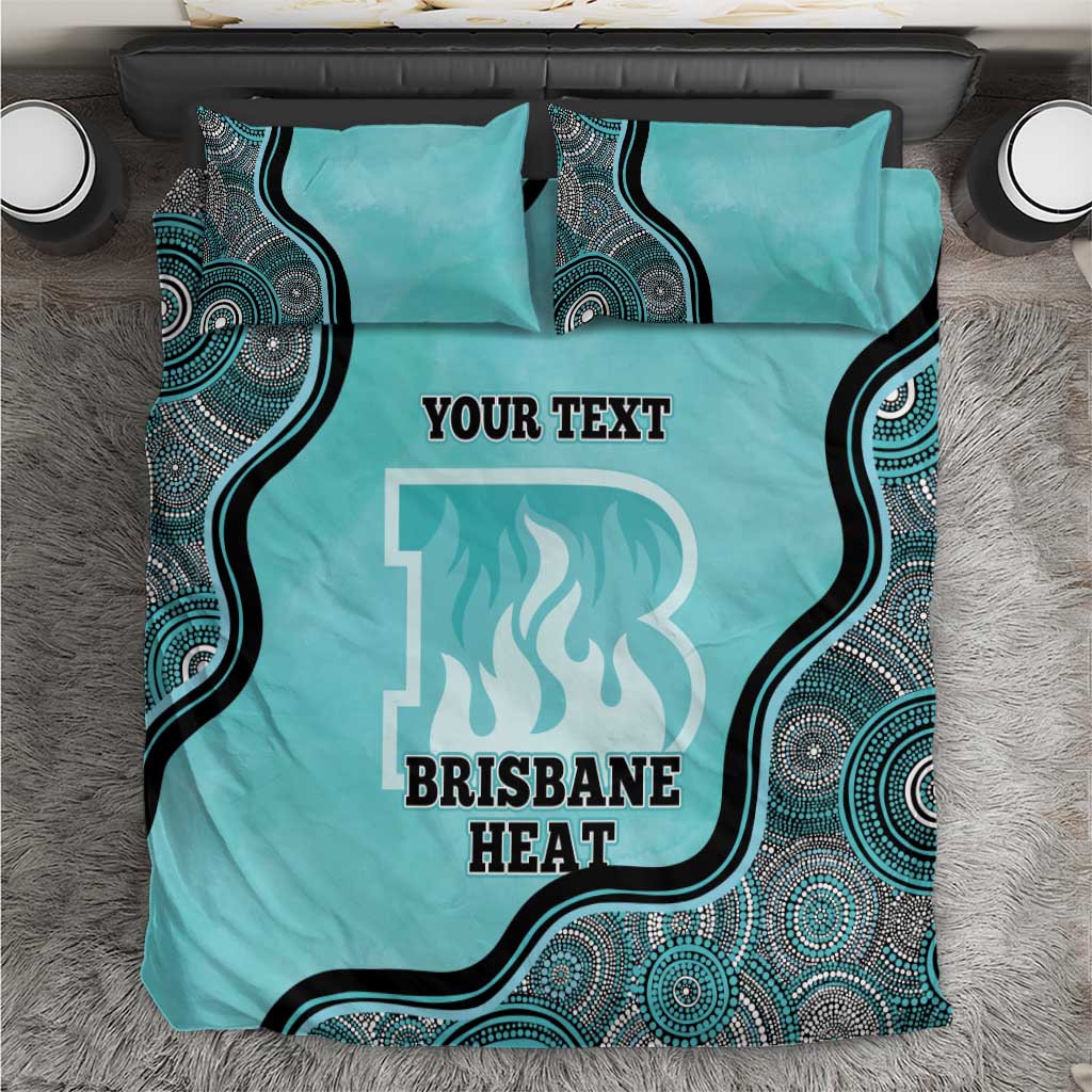 Custom Brisbane Heat Bedding Set Indigenous Art - Grunge Style - Vibe Hoodie Shop