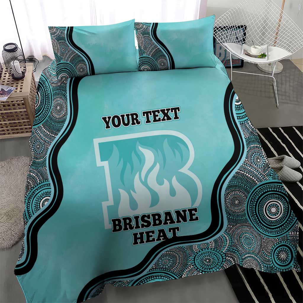 Custom Brisbane Heat Bedding Set Indigenous Art - Grunge Style - Vibe Hoodie Shop