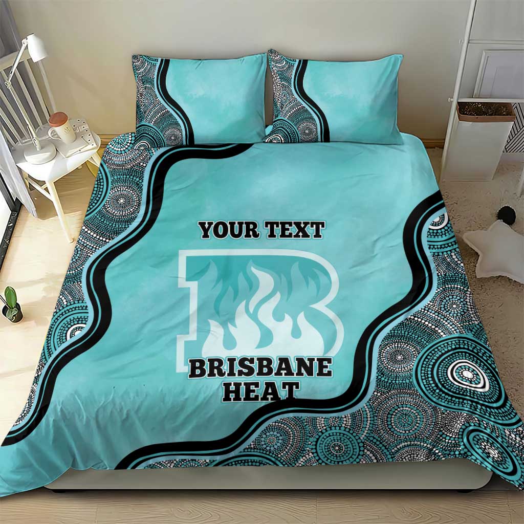 Custom Brisbane Heat Bedding Set Indigenous Art - Grunge Style - Vibe Hoodie Shop