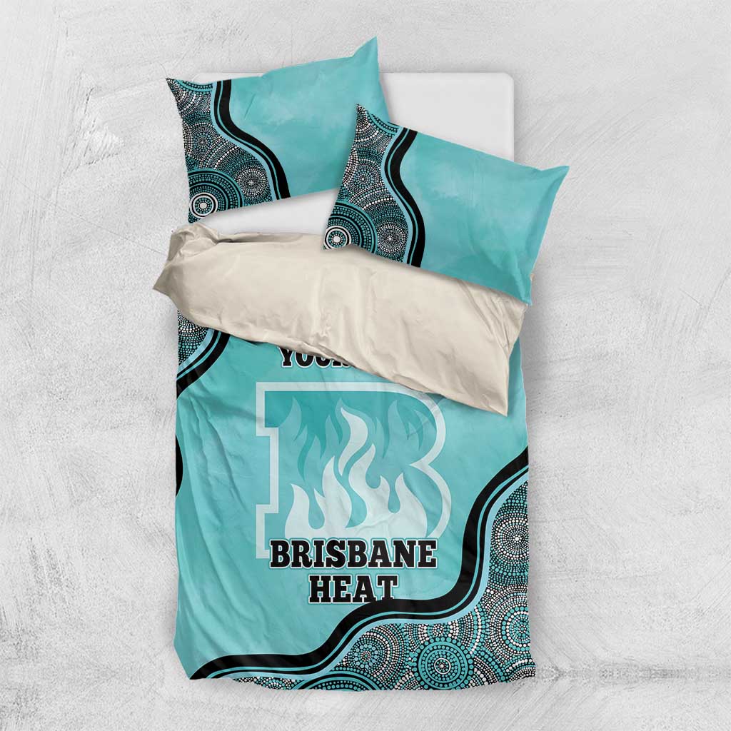 Custom Brisbane Heat Bedding Set Indigenous Art - Grunge Style - Vibe Hoodie Shop