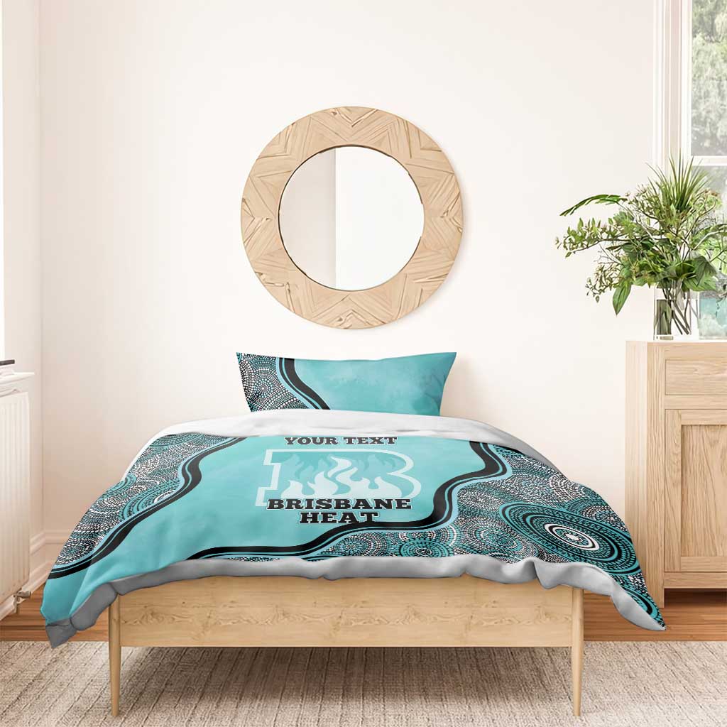 Custom Brisbane Heat Bedding Set Indigenous Art - Grunge Style - Vibe Hoodie Shop