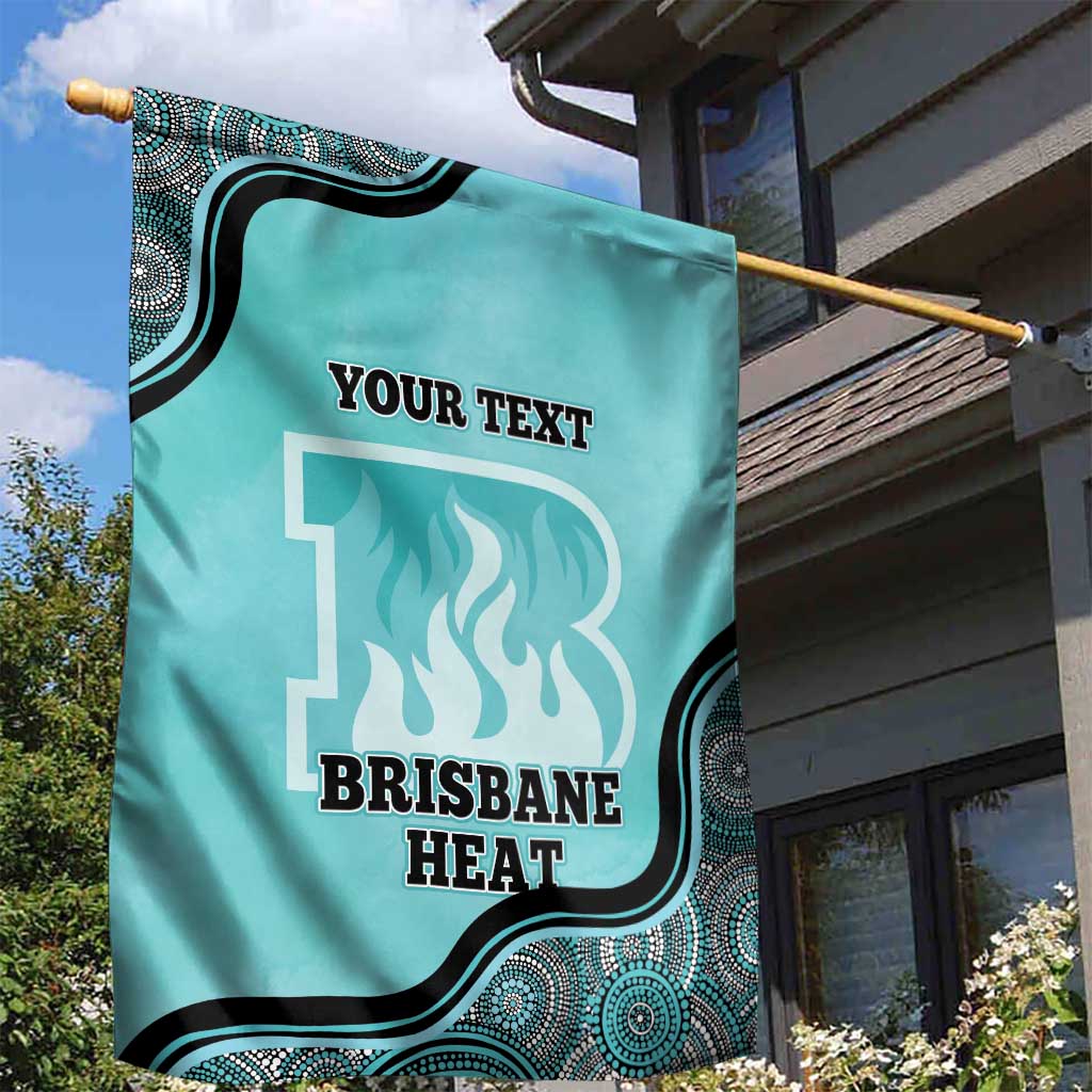 Custom Brisbane Heat Garden Flag Indigenous Art - Grunge Style - Vibe Hoodie Shop