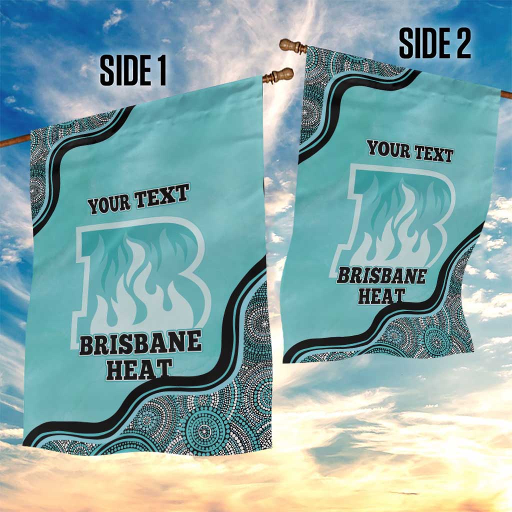 Custom Brisbane Heat Garden Flag Indigenous Art - Grunge Style - Vibe Hoodie Shop