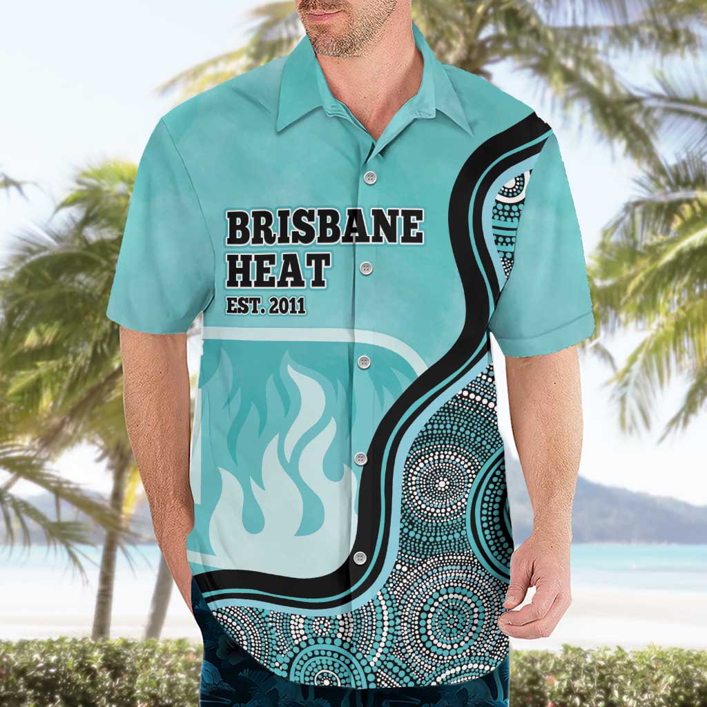 Custom Brisbane Heat Hawaiian Shirt Indigenous Art - Grunge Style - Vibe Hoodie Shop