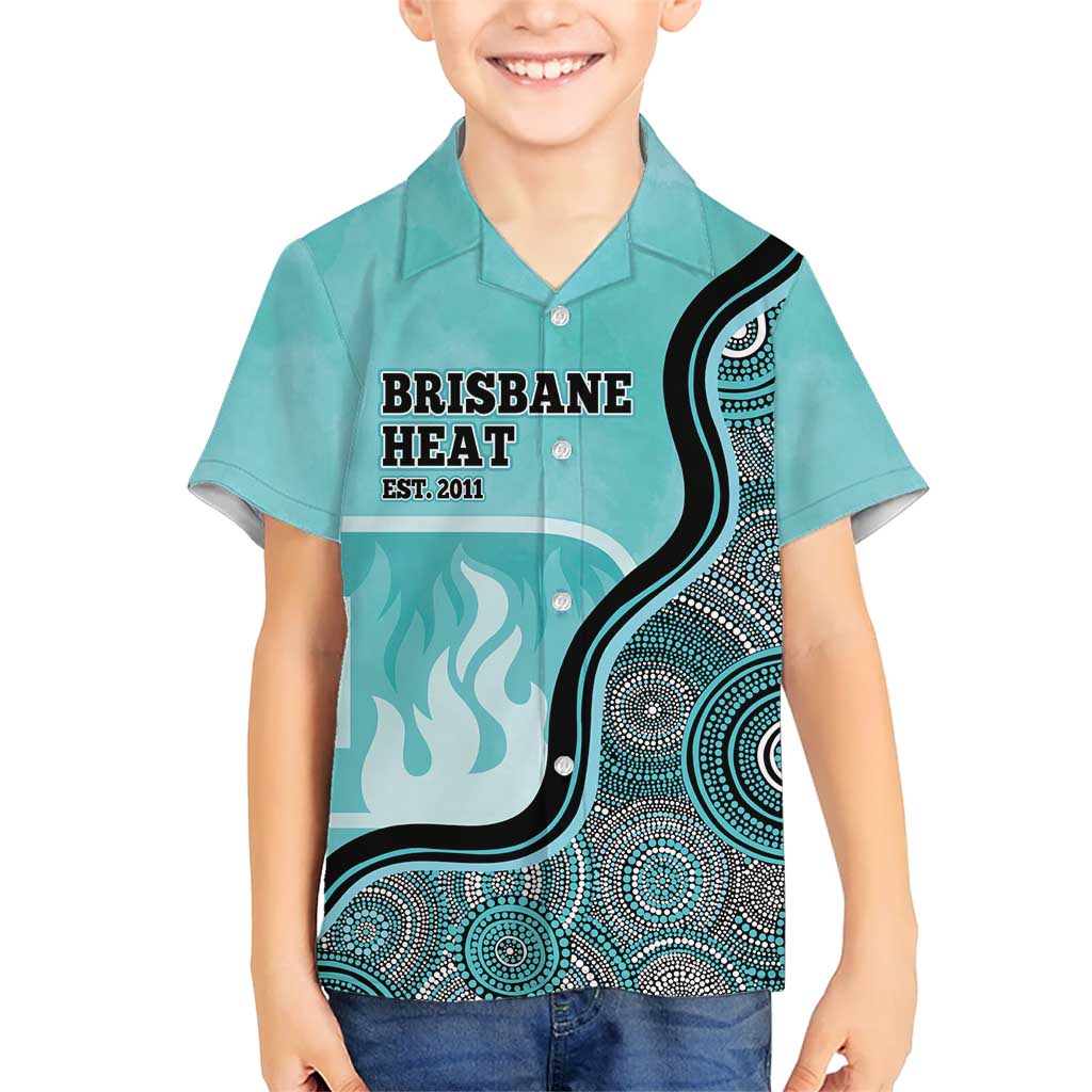 Custom Brisbane Heat Hawaiian Shirt Indigenous Art - Grunge Style - Vibe Hoodie Shop