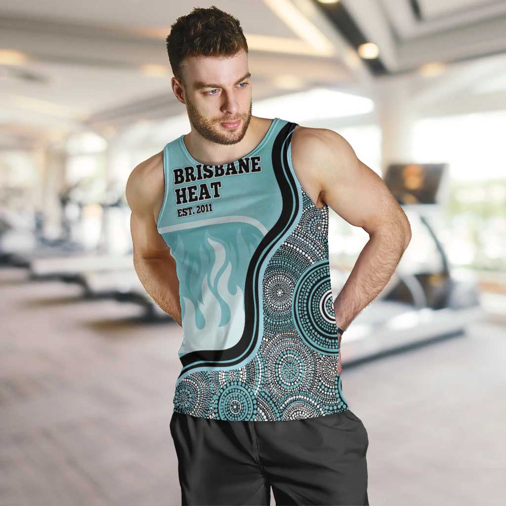 Custom Brisbane Heat Men Tank Top Indigenous Art - Grunge Style - Vibe Hoodie Shop