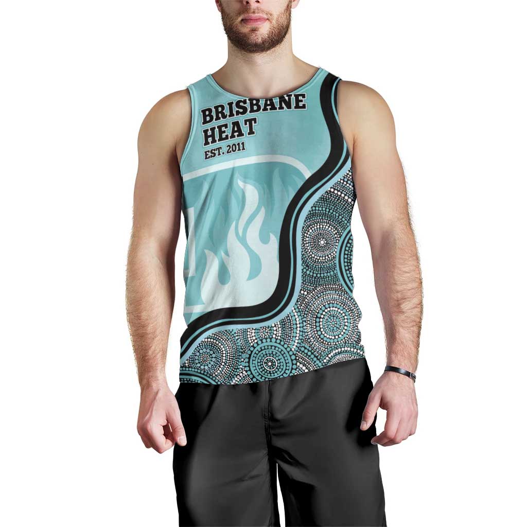 Custom Brisbane Heat Men Tank Top Indigenous Art - Grunge Style - Vibe Hoodie Shop