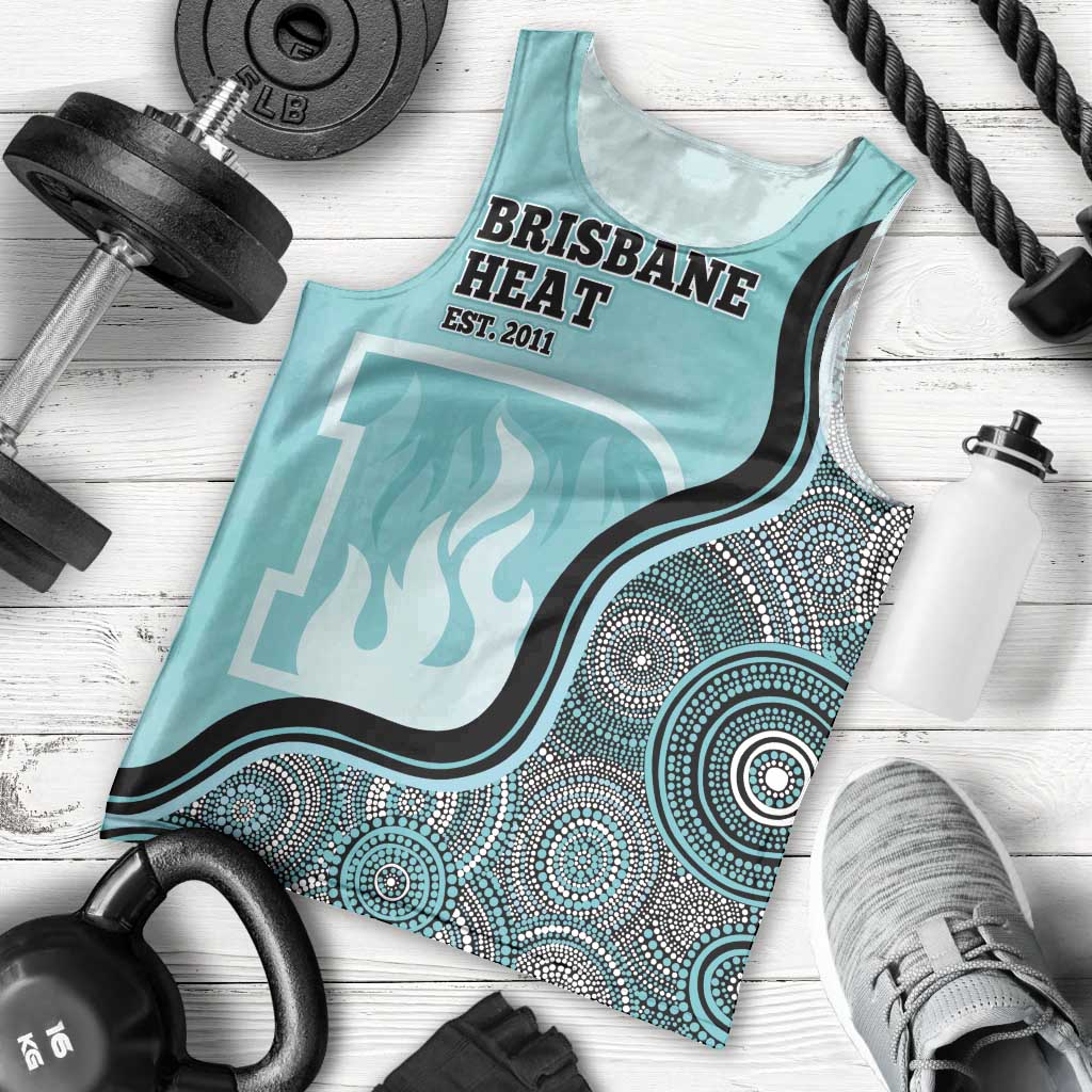 Custom Brisbane Heat Men Tank Top Indigenous Art - Grunge Style - Vibe Hoodie Shop