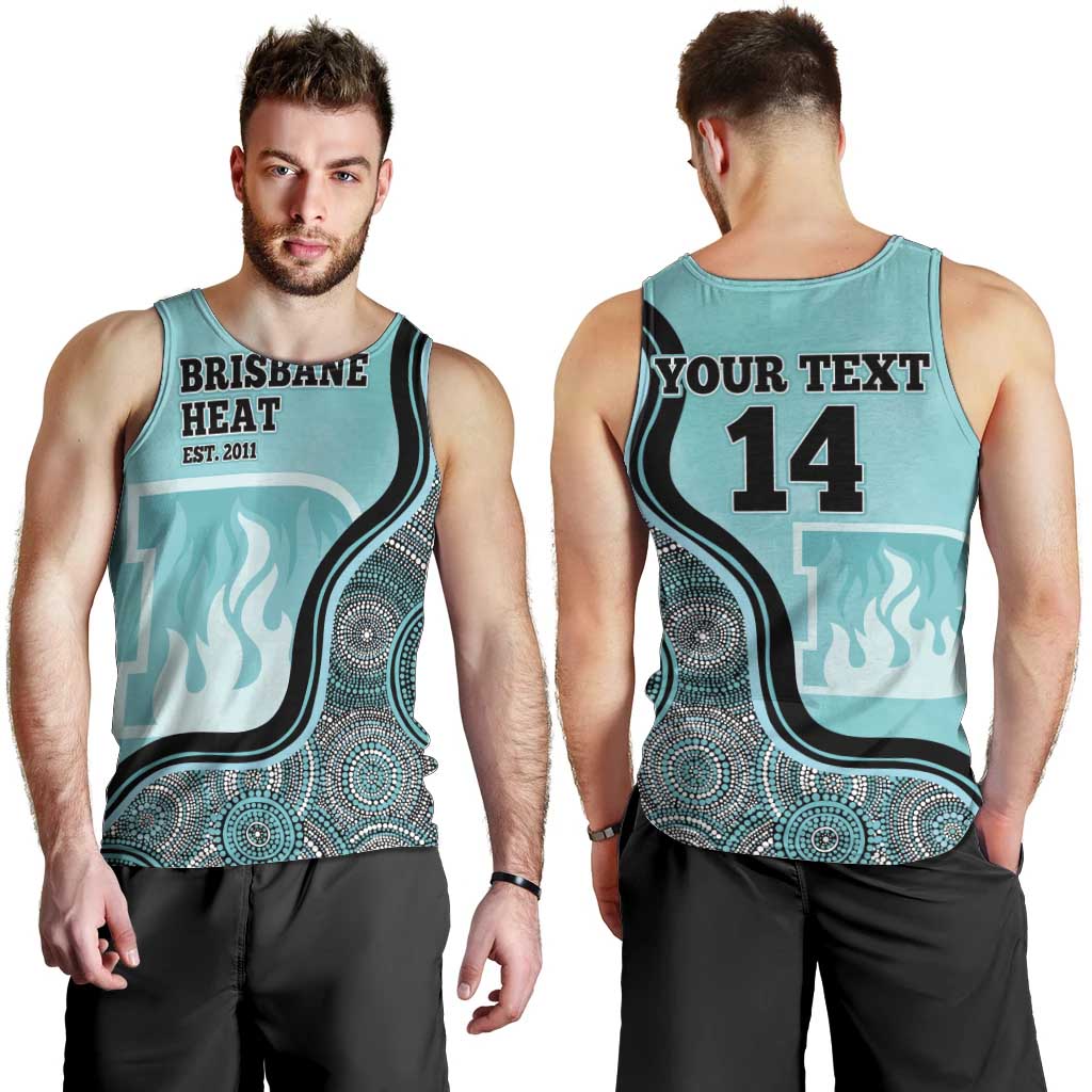 Custom Brisbane Heat Men Tank Top Indigenous Art - Grunge Style - Vibe Hoodie Shop