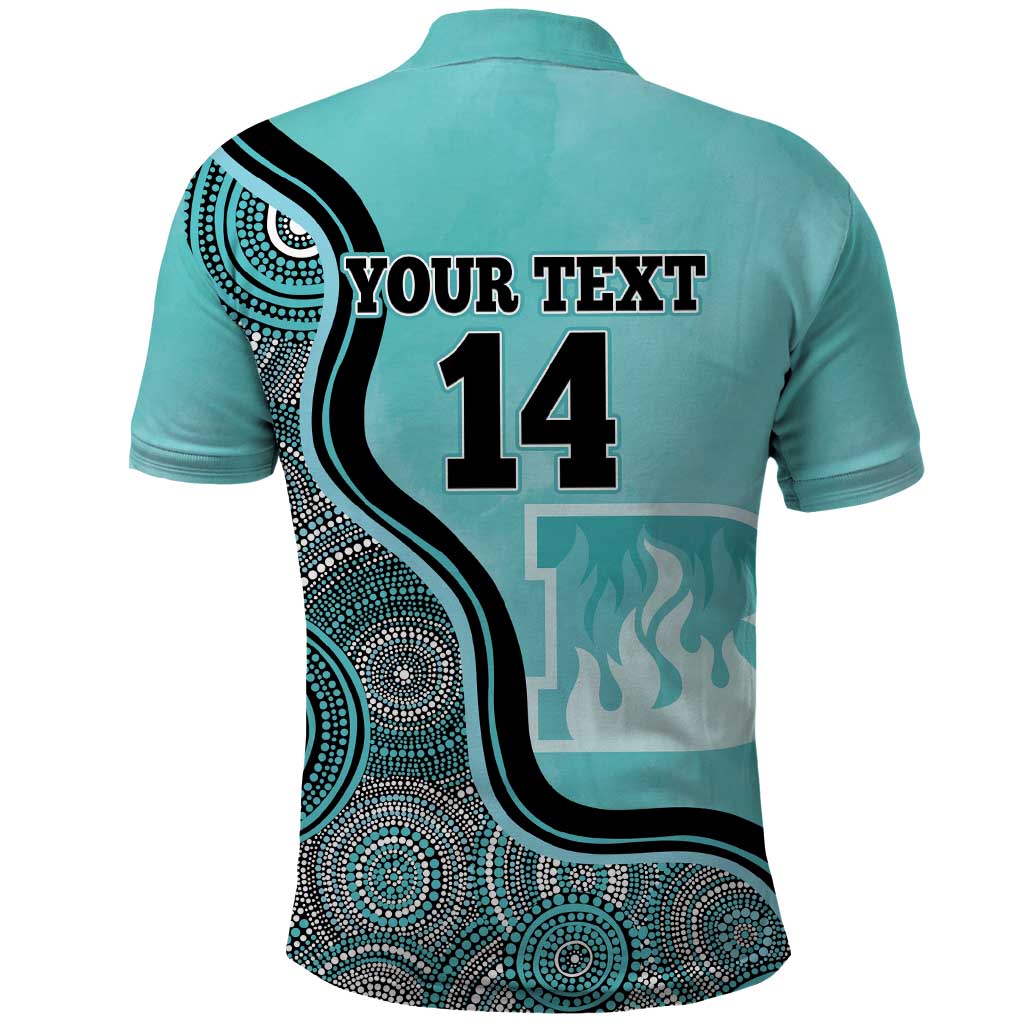 Custom Brisbane Heat Polo Shirt Indigenous Art - Grunge Style - Vibe Hoodie Shop