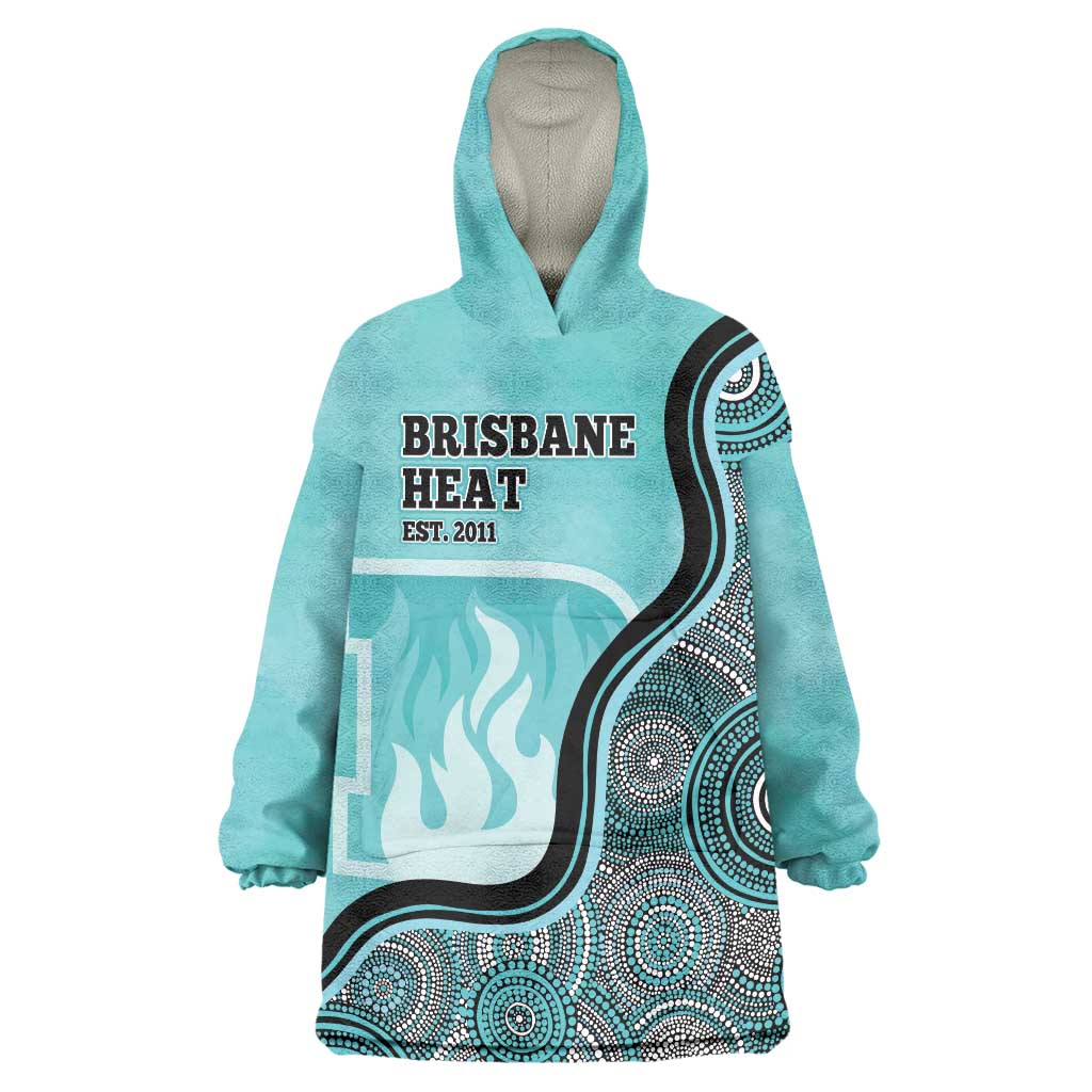 Custom Brisbane Heat Wearable Blanket Hoodie Indigenous Art - Grunge Style - Vibe Hoodie Shop