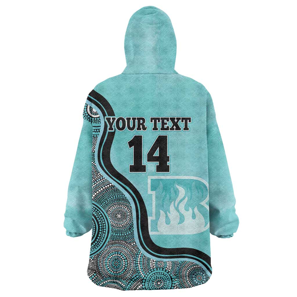 Custom Brisbane Heat Wearable Blanket Hoodie Indigenous Art - Grunge Style - Vibe Hoodie Shop