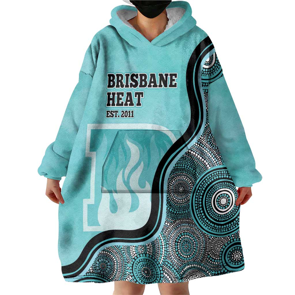 Custom Brisbane Heat Wearable Blanket Hoodie Indigenous Art - Grunge Style - Vibe Hoodie Shop