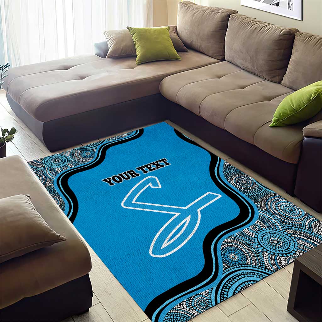 Custom Adelaide Strikers Area Rug Indigenous Art - Grunge Style - Vibe Hoodie Shop