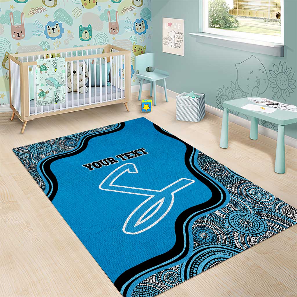 Custom Adelaide Strikers Area Rug Indigenous Art - Grunge Style - Vibe Hoodie Shop