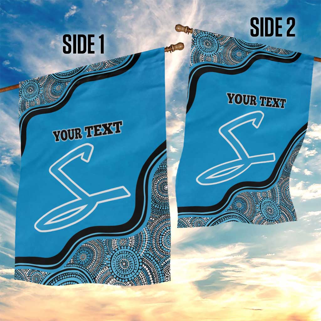 Custom Adelaide Strikers Garden Flag Indigenous Art - Grunge Style - Vibe Hoodie Shop
