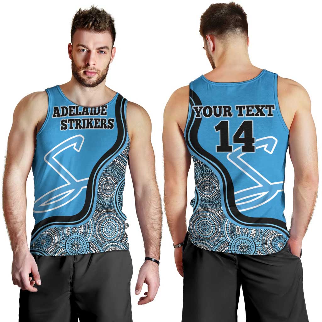 Custom Adelaide Strikers Men Tank Top Indigenous Art - Grunge Style - Vibe Hoodie Shop