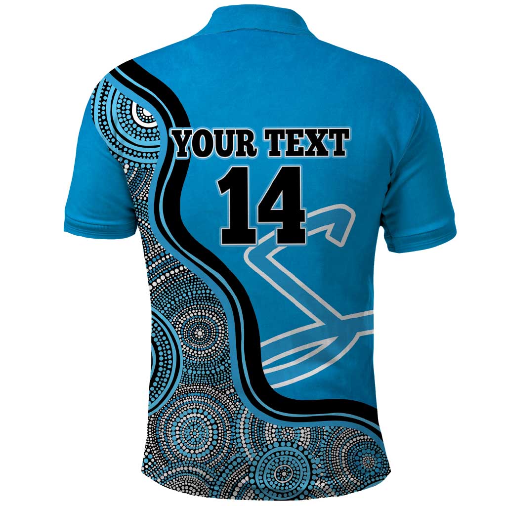 Custom Adelaide Strikers Polo Shirt Indigenous Art - Grunge Style - Vibe Hoodie Shop