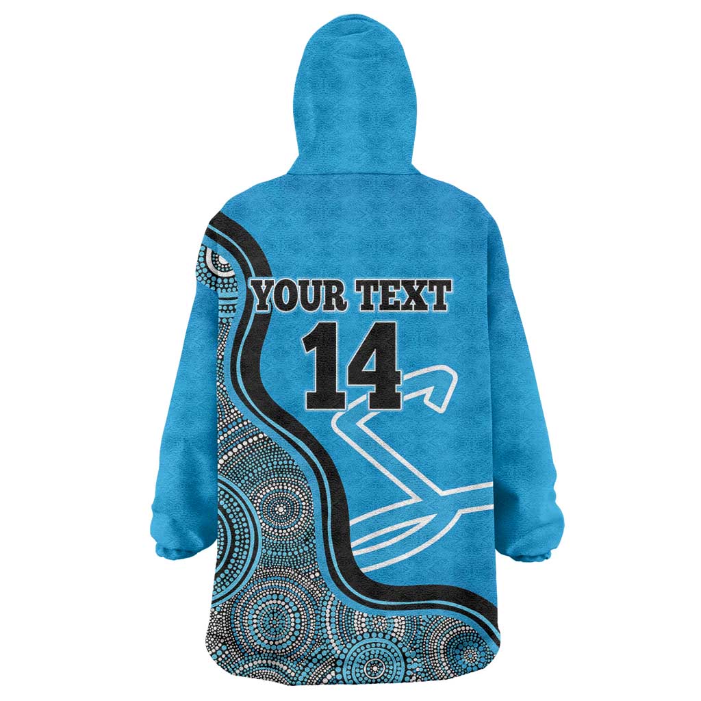 Custom Adelaide Strikers Wearable Blanket Hoodie Indigenous Art - Grunge Style - Vibe Hoodie Shop