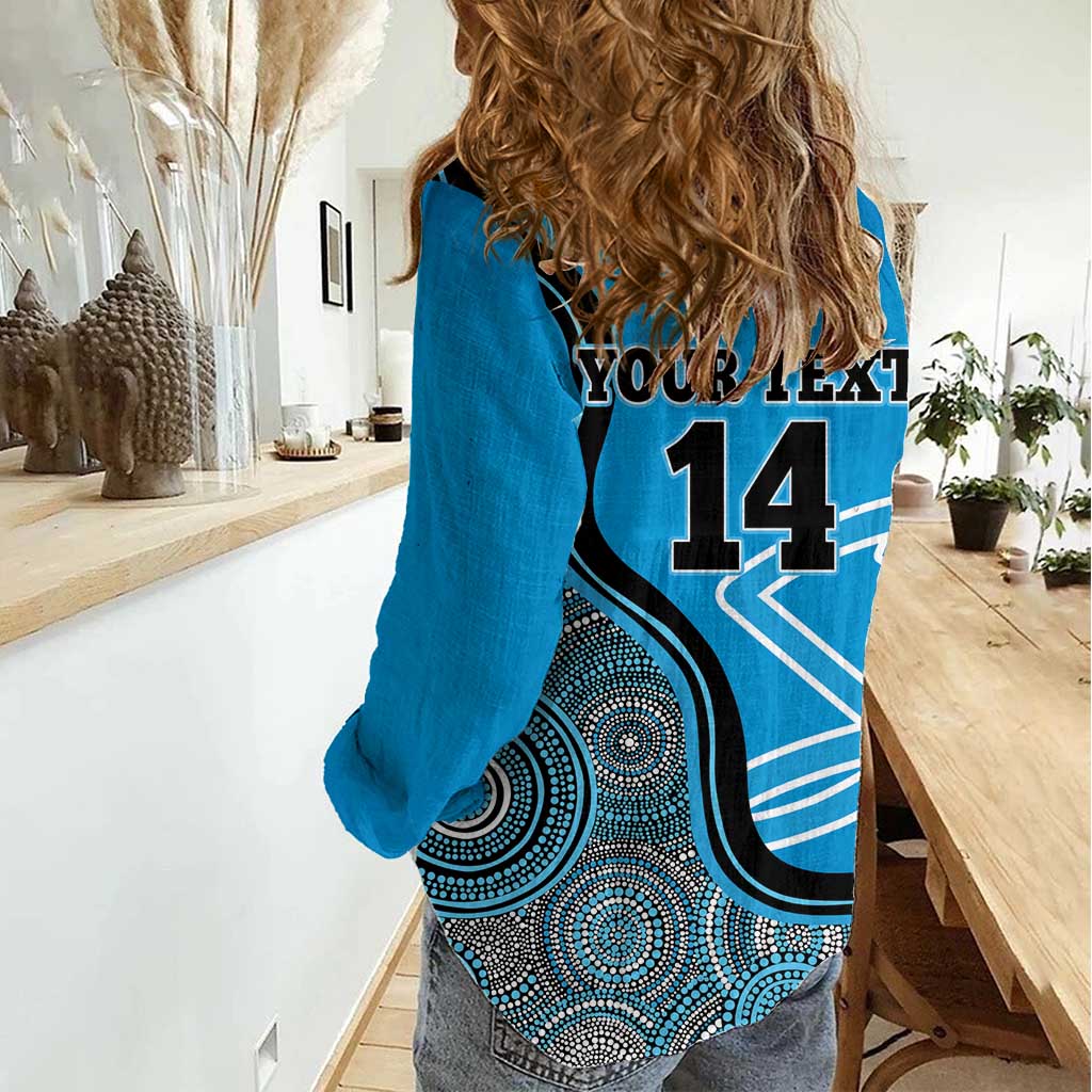 Custom Adelaide Strikers Women Casual Shirt Indigenous Art - Grunge Style - Vibe Hoodie Shop