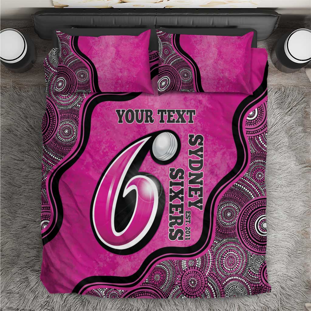 Custom Sydney Sixers Bedding Set Indigenous Art - Grunge Style - Vibe Hoodie Shop