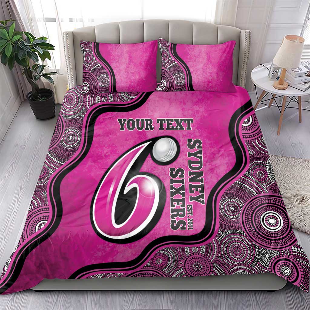 Custom Sydney Sixers Bedding Set Indigenous Art - Grunge Style - Vibe Hoodie Shop