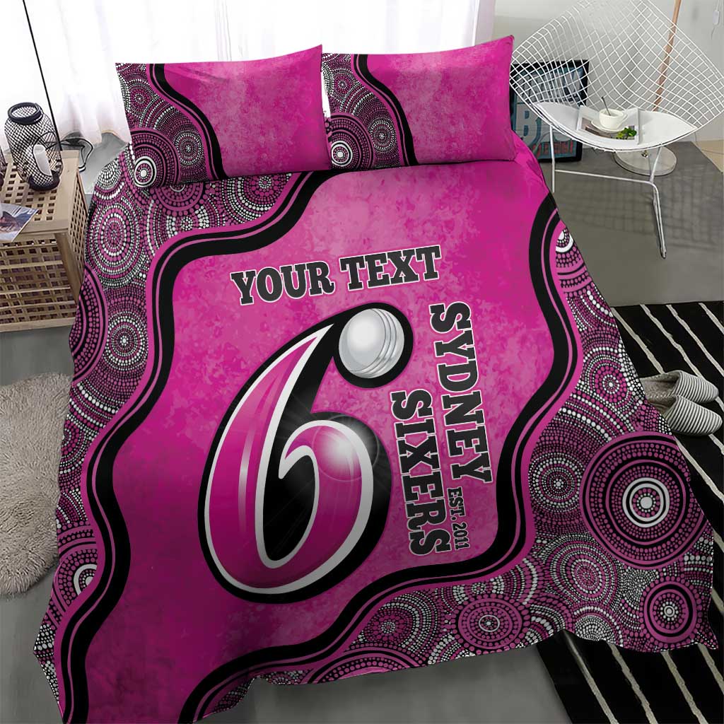 Custom Sydney Sixers Bedding Set Indigenous Art - Grunge Style - Vibe Hoodie Shop