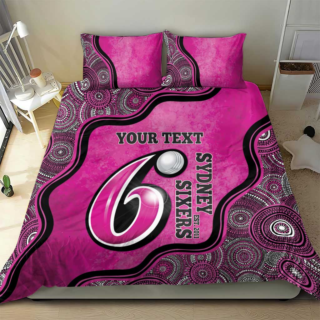 Custom Sydney Sixers Bedding Set Indigenous Art - Grunge Style - Vibe Hoodie Shop