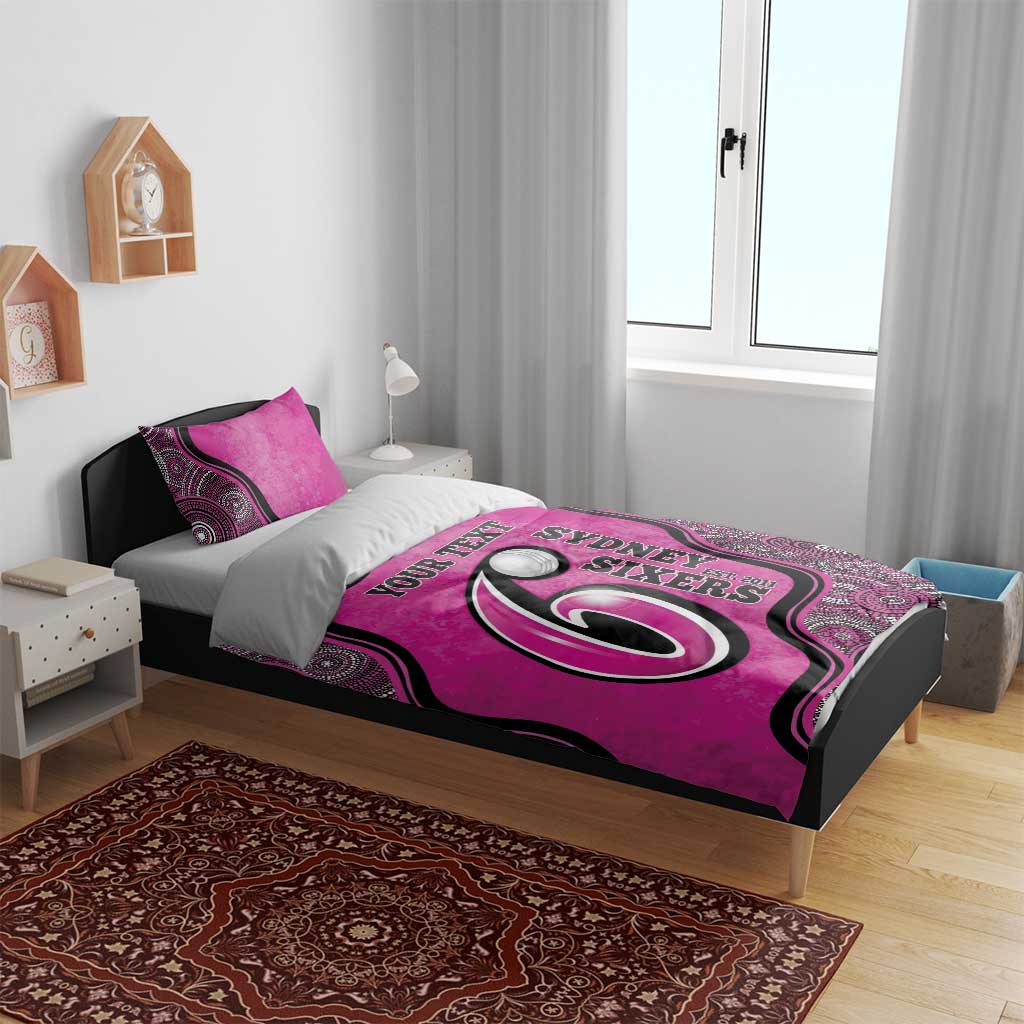 Custom Sydney Sixers Bedding Set Indigenous Art - Grunge Style - Vibe Hoodie Shop