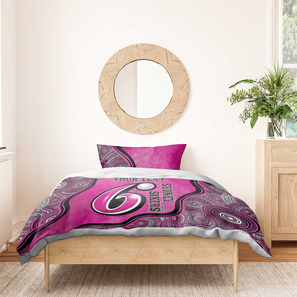 Custom Sydney Sixers Bedding Set Indigenous Art - Grunge Style - Vibe Hoodie Shop