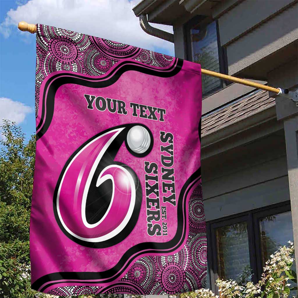 Custom Sydney Sixers Garden Flag Indigenous Art - Grunge Style - Vibe Hoodie Shop