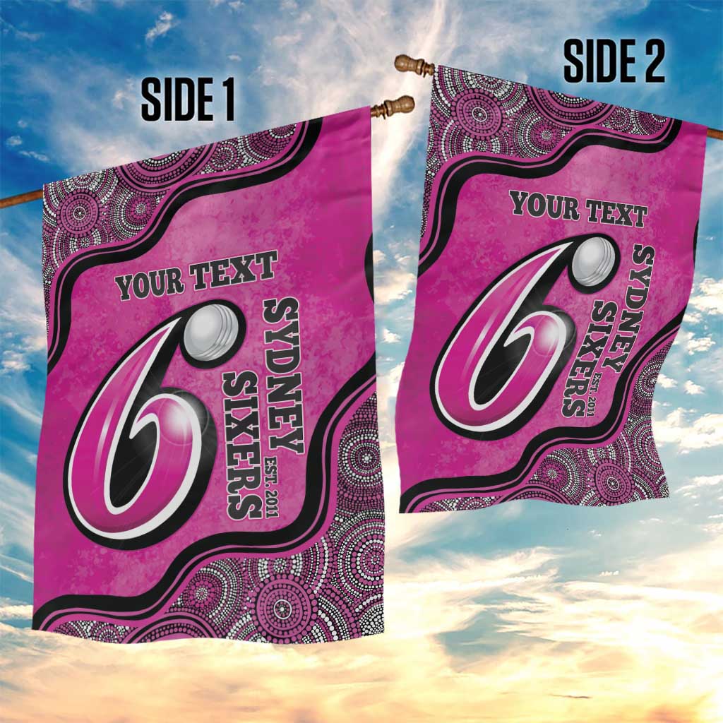 Custom Sydney Sixers Garden Flag Indigenous Art - Grunge Style - Vibe Hoodie Shop