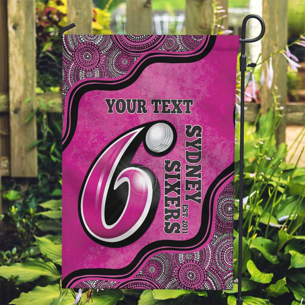 Custom Sydney Sixers Garden Flag Indigenous Art - Grunge Style - Vibe Hoodie Shop