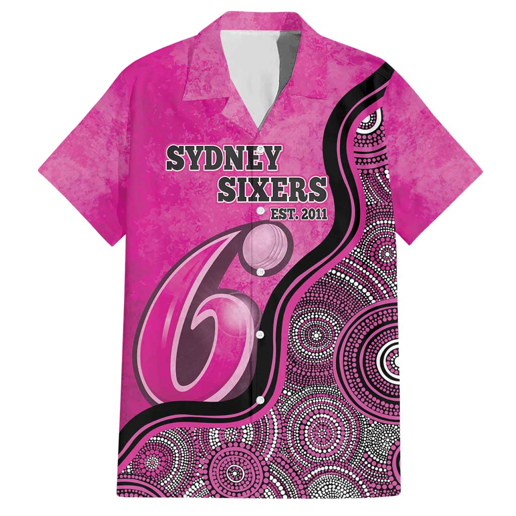 Custom Sydney Sixers Hawaiian Shirt Indigenous Art - Grunge Style - Vibe Hoodie Shop