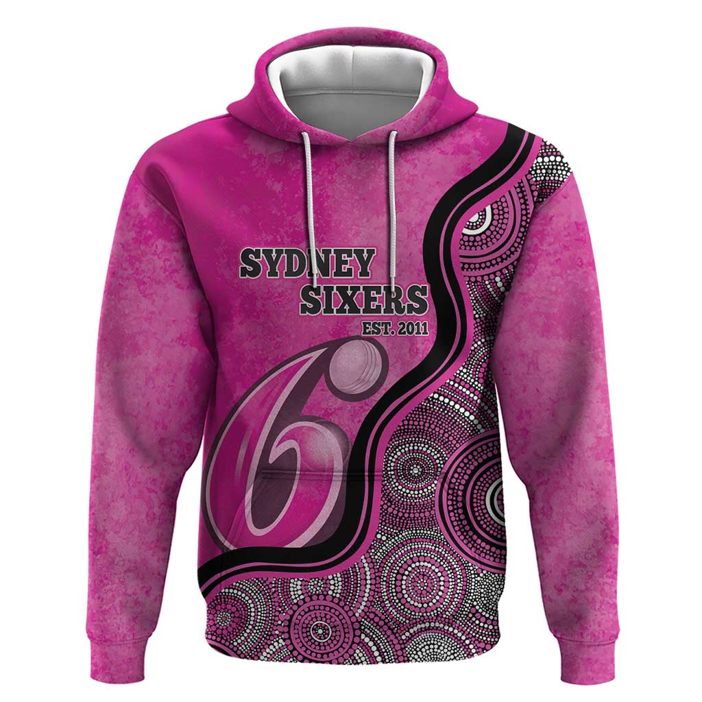 Custom Sydney Sixers Hoodie Indigenous Art - Grunge Style - Vibe Hoodie Shop
