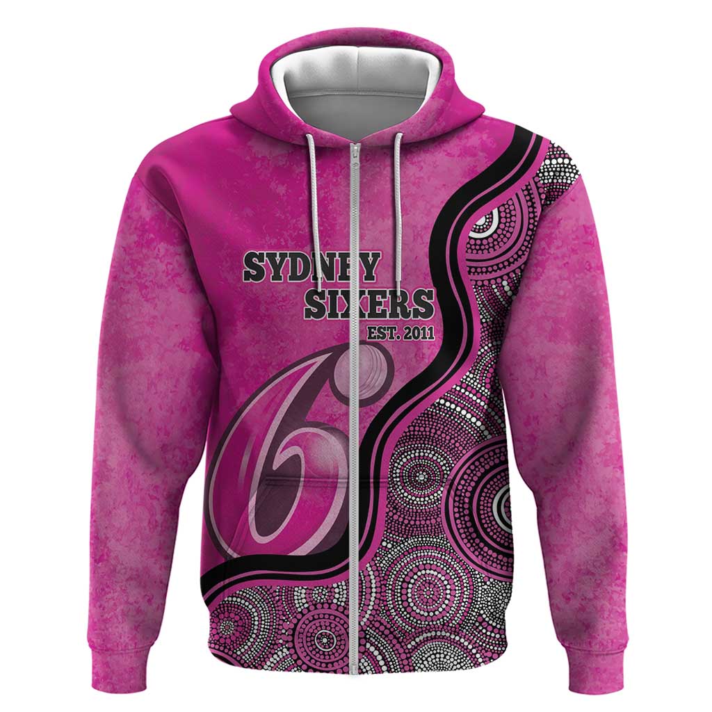 Custom Sydney Sixers Hoodie Indigenous Art - Grunge Style - Vibe Hoodie Shop