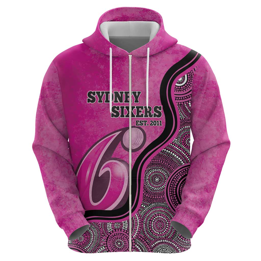 Custom Sydney Sixers Hoodie Indigenous Art - Grunge Style - Vibe Hoodie Shop