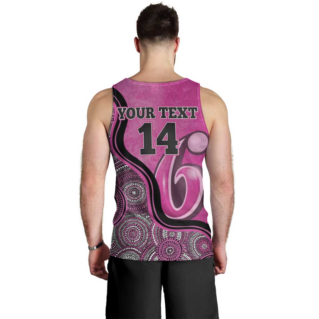 Custom Sydney Sixers Men Tank Top Indigenous Art - Grunge Style - Vibe Hoodie Shop