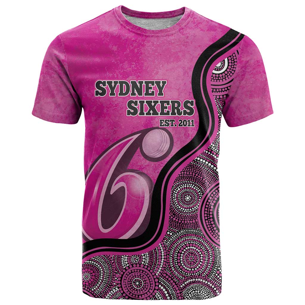 Custom Sydney Sixers T Shirt Indigenous Art - Grunge Style - Vibe Hoodie Shop