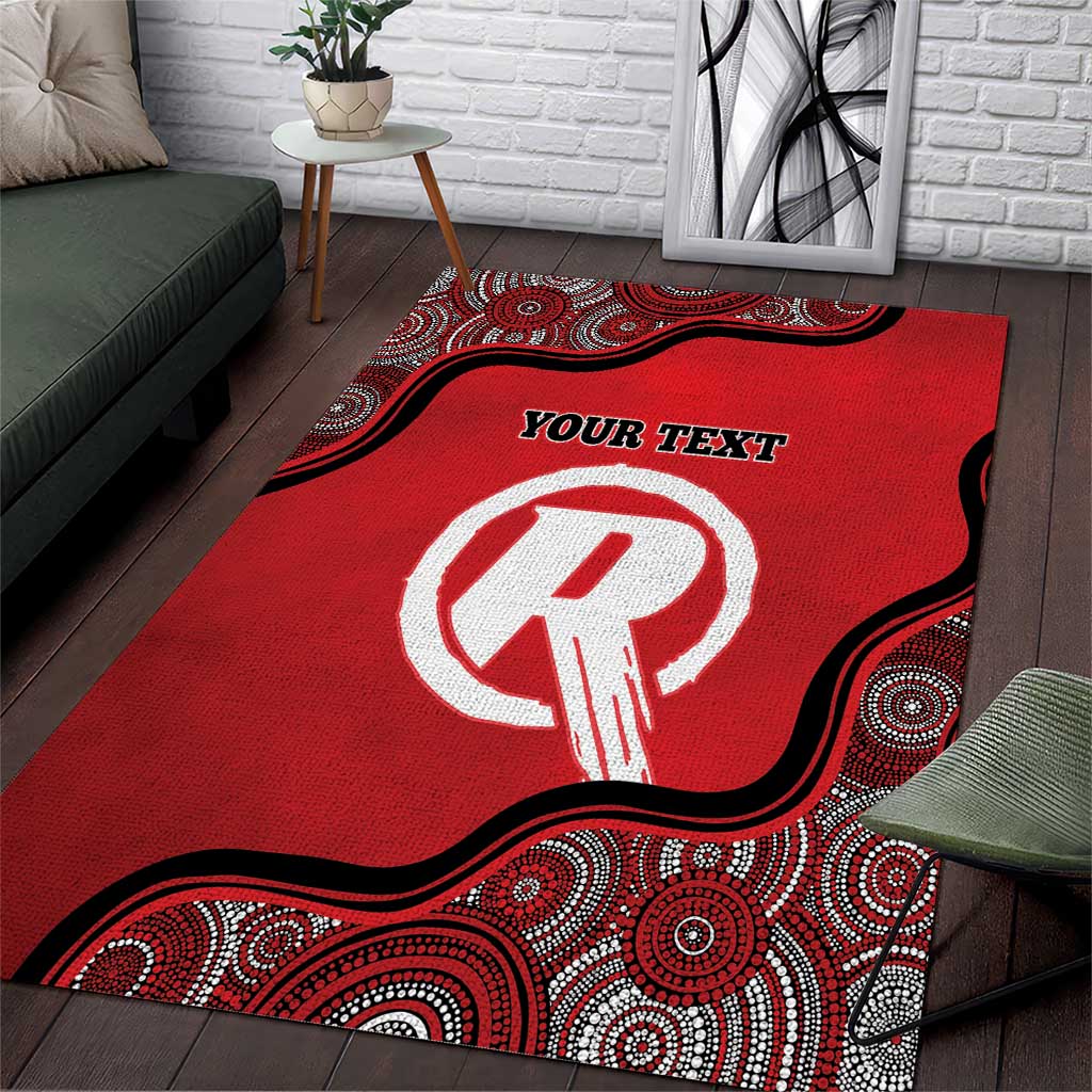 Custom Melbourne Renegades Area Rug Indigenous Art - Grunge Style - Vibe Hoodie Shop