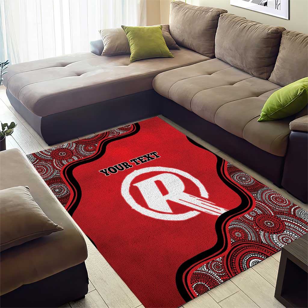 Custom Melbourne Renegades Area Rug Indigenous Art - Grunge Style - Vibe Hoodie Shop