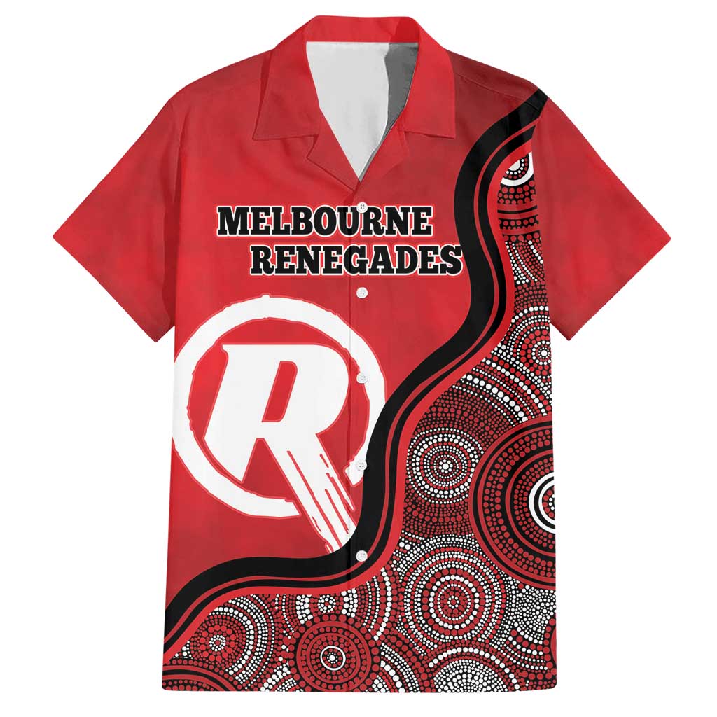 Custom Melbourne Renegades Hawaiian Shirt Indigenous Art - Grunge Style - Vibe Hoodie Shop