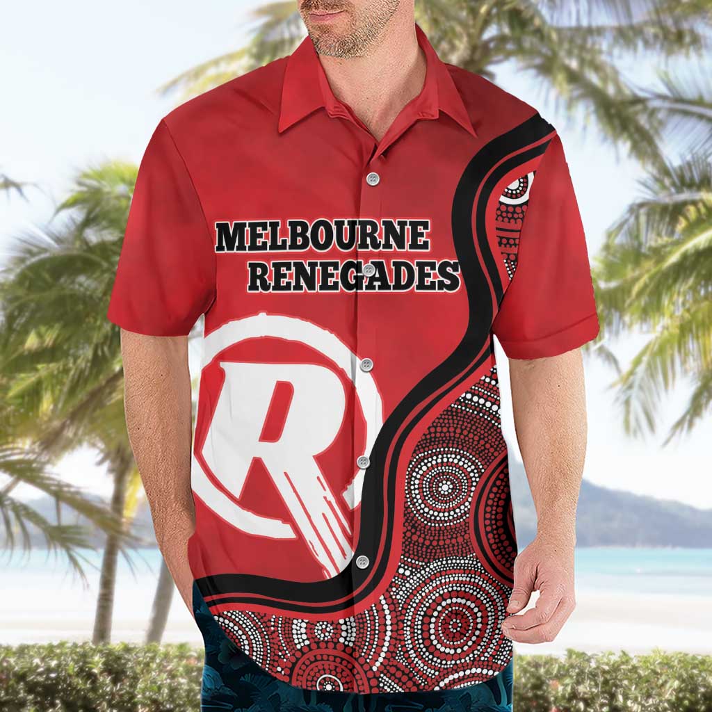 Custom Melbourne Renegades Hawaiian Shirt Indigenous Art - Grunge Style - Vibe Hoodie Shop