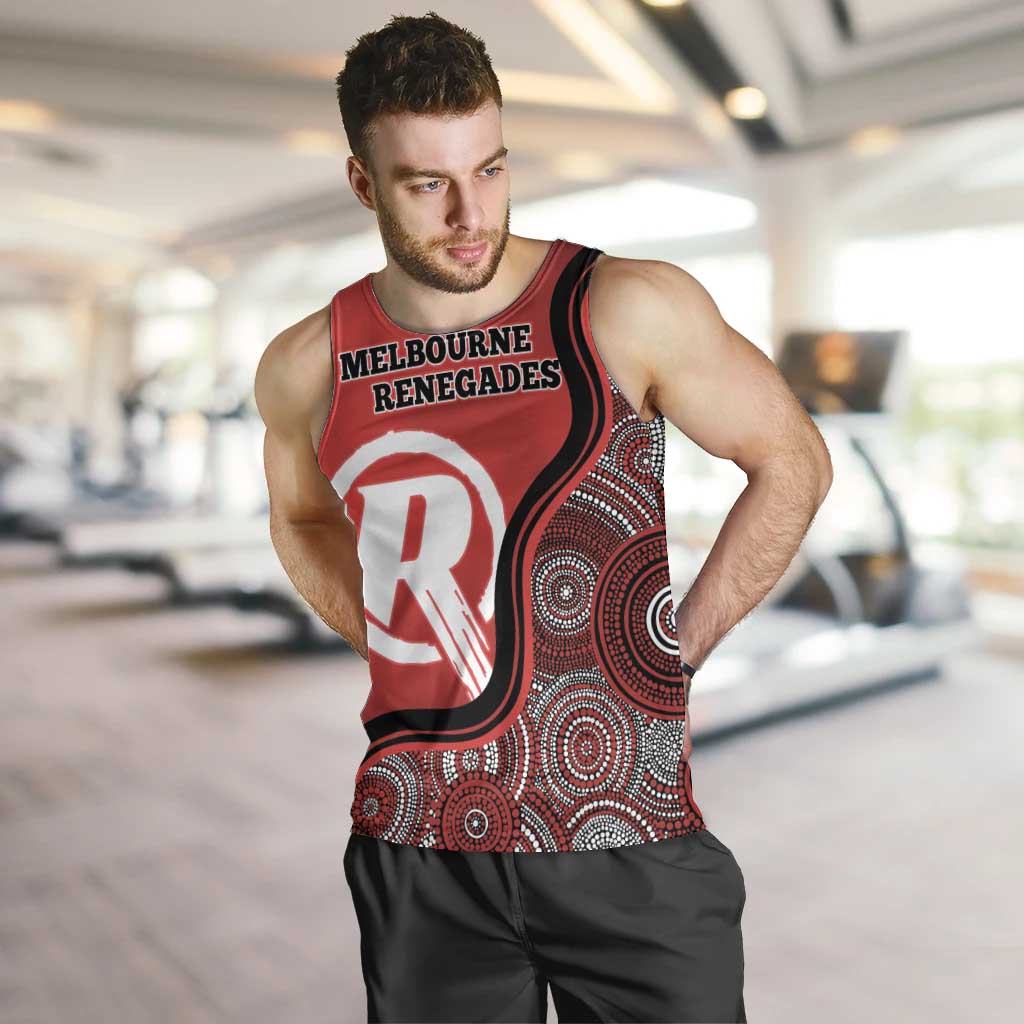 Custom Melbourne Renegades Men Tank Top Indigenous Art - Grunge Style - Vibe Hoodie Shop