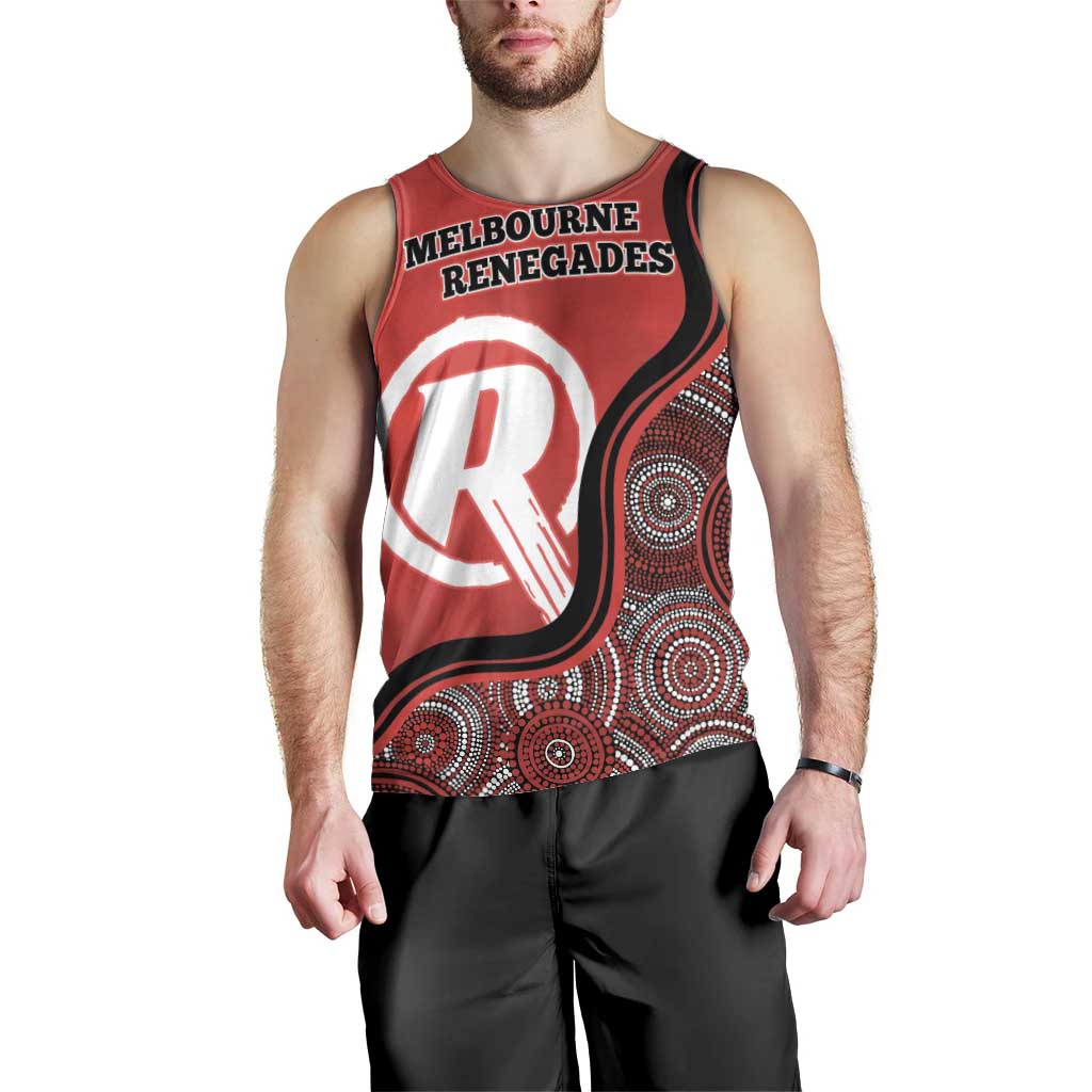 Custom Melbourne Renegades Men Tank Top Indigenous Art - Grunge Style - Vibe Hoodie Shop