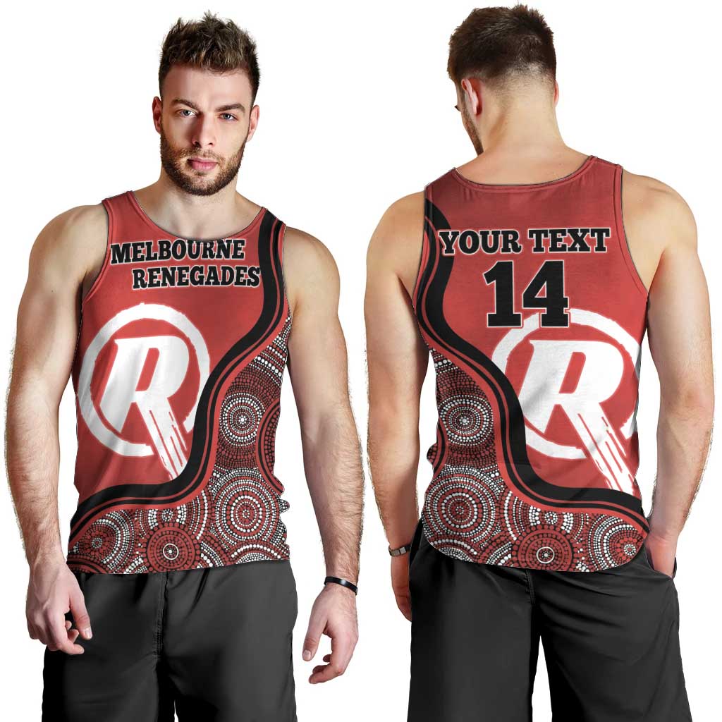Custom Melbourne Renegades Men Tank Top Indigenous Art - Grunge Style - Vibe Hoodie Shop