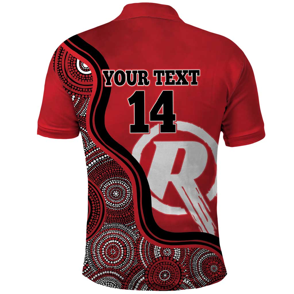 Custom Melbourne Renegades Polo Shirt Indigenous Art - Grunge Style - Vibe Hoodie Shop